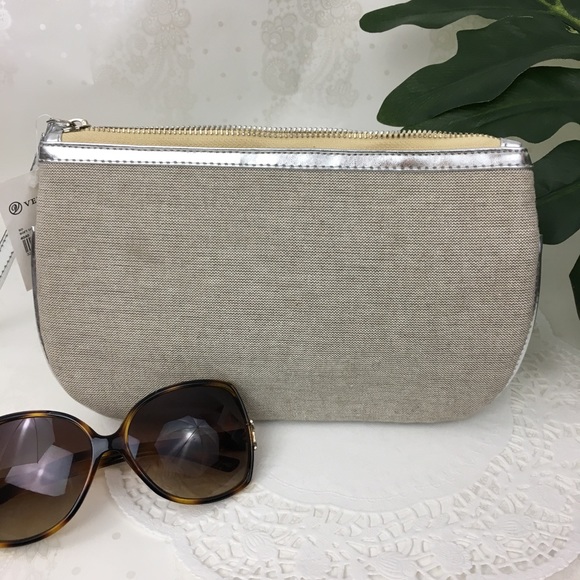 🍄 SOLD 🌿Lovely NWT Rhinestone Linen Wristlet - Picture 6 of 6